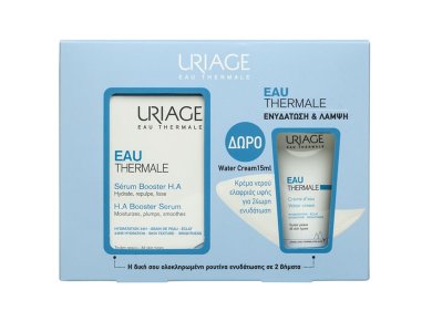 Uriage Eau Thermale Promo H.A Booster Serum Ορός Ενυδάτωσης Προσώπου, 30ml & Δώρο Water Cream Ενυδατική Κρέμα Προσώπου Ελαφριάς Υφής, 15ml, 1σετ