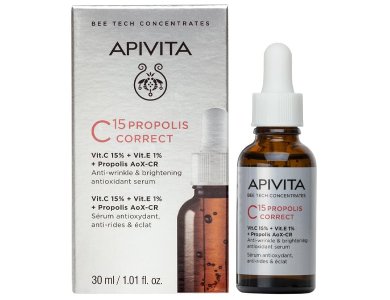 Apivita Bee Tech Concentrates C15 Propolis Correct Αντιρυτιδικός & Αντιοξειδωτικός Ορός Λάμψης, 30ml