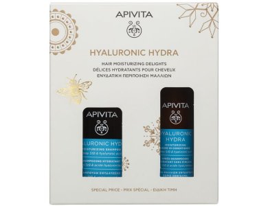 Apivita Promo Hyaluronic Hydra Ενυδατική Περιποίηση Μαλλιών με Σαμπουάν Ενυδάτωσης, 250ml & Κρέμα Μαλλιών για Ενυδάτωση, 100ml, 1σετ