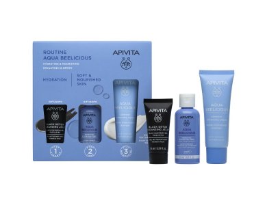 Apivita Promo Αqua Beelicious Ενυδάτωση & Θρέψη με Αqua Beelicious Comfort Hydrating Cream Ενυδατική Κρέμα Πλούσιας Υφής, 40ml & Δώρο Αqua Beelicious Ενυδατικό Τόνερ, 50ml & Black Dettox Gel Καθαρισμού, 15ml, 1σετ