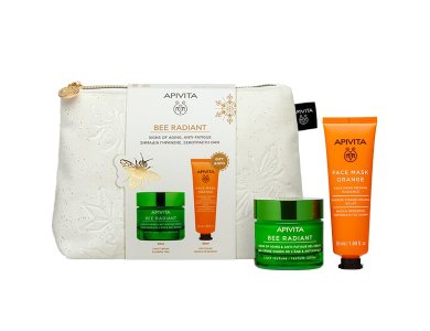 Apivita Promo Bee Radiant Routine Κρέμα για Σημάδια Γήρανσης & Ξεκούραστη Όψη Ελαφριάς Υφής, 50ml & Δώρο Μάσκα Προσώπου για Λάμψη, 50ml, 1σετ