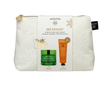 Apivita Promo Bee Radiant με Αντιγηραντική Κρέμα Πλούσιας Υφής, 50ml & Δώρο Μάσκα Προσώπου με Πορτοκάλι για Λάμψη, 50ml & Νεσεσέρ, 1τεμ, 1σετ