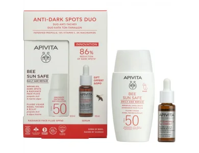 Apivita Promo Bee Sun Safe Daily Age Repair Spf50, 50ml & Δώρο Bee Tech Concentrates C15 Propolis Correct Serum, 10ml