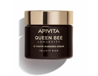 Apivita Queen Bee Longevity Rich Day Cream Πλούσια Βελούδινη Κρέμα Για Δράση Σε 12 Δείκτες Νεότητας, 50ml