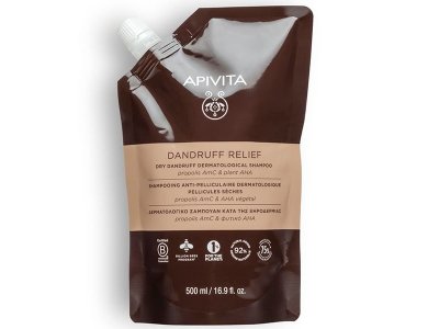 Apivita Dandruff Relief Σαμπουάν Κατά της Ξηροδερμίας Refill, 500ml