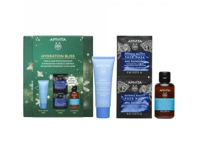 Apivita Promo Aqua Beelicious Comfort Hydrating Cream Rich Texture, 40ml & Δώρο Express Beauty Sea Lavender Face Mask, 2x8ml & Δώρο Hyaluronic Hydra Shampoo Travel Size, 75ml
