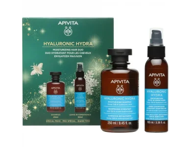 Apivita Promo Hyaluronic Hydra Σαμπουάν Ενυδάτωσης, 250ml & Κρέμα Μαλλιών Χωρίς Ξέβγαλμα, 100ml