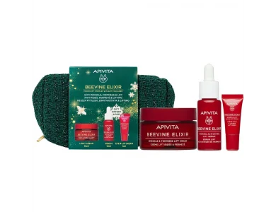 Apivita Promo Beevine Elixir Αντιρυτιδική Κρέμα Σύσφιξης Ελαφριάς Υφής, 50ml & Ορός 10ml & Κρέμα Ματιών & Χειλιών, 5ml