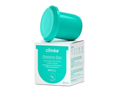 Clinea Sleeping Spa Refill Κρέμα-Μάσκα De-Stress Nυκτός, 50ml