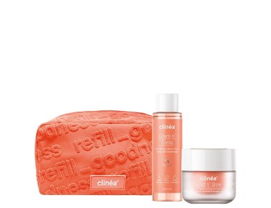 Clinea Reset n' Glow Set Σετ Περιποίησης Προσώπου με Reset n' Glow Κρέμα Ημέρας, 50ml, Glam n' Tonic Toner Απολέπισης, 200ml & Δώρο Νεσεσέρ, 1τεμ, 1σετ