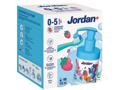 Jordan Kids 0-5 Toothpaste Pump - Παιδική Οδοντόκρεμα Σε Αντλία 0-5 Ετών, 150ml