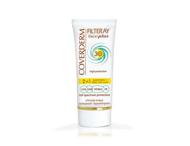 Coverderm Filteray Face Plus Sunscreen, Αντιηλιακό Προσώπου Χωρίς Χρώμα SPF30 για Κανονικές Επιδερμίδες, 50ml