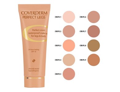 Coverderm Perfect Legs, Αδιάβροχο Make Up Σώματος SPF16 Νο.8, 50ml
