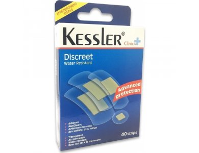 Kessler Discreet Αδιάβροχο Διάφανο Αυτοκόλλητο Strip (4 μεγέθη), 40 strips