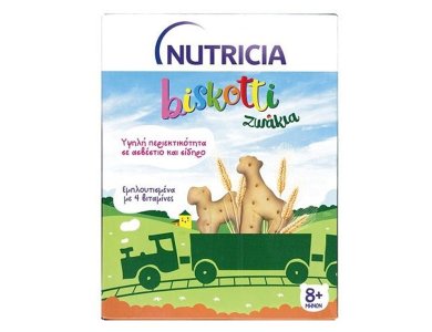 Nutricia Biskotti, Βρεφικά Μπισκότα Ζωάκια από 8m+, 180g