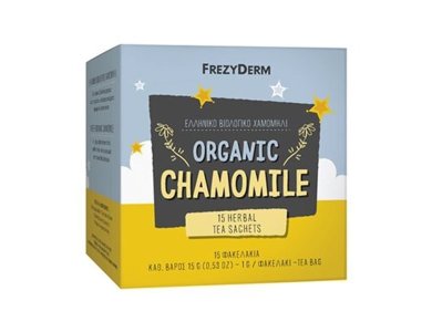 Frezyderm Organic Chamomile Tea Ρόφημα από Ελληνικό Βιολογικό Χαμομήλι σε Φακελάκια, 15x1, gr