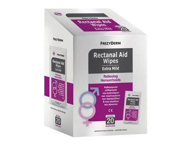 Frezyderm Rectanal Aid Wipes Καθαρισμός & Ανακούφιση των Συμπτωμάτων των Αιμορροϊδων, 20τεμ