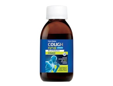 Frezyderm Cough Syrup Adults, Σιρόπι για το Βήχα για Ενήλικες με Γεύση Λεμόνι, Ευκάλυπτο & Μέλι, 182gr