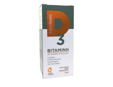 Frezyderm Vitamin D3 Συμπλήρωμα Διατροφής Βιταμίνης D3 σε Σταγόνες, 20ml