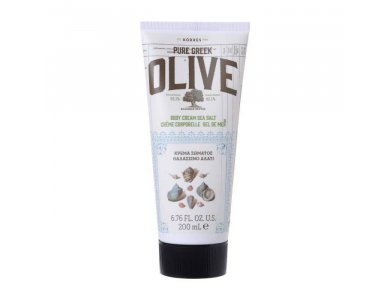 Korres Pure Greek Olive Body Cream Sea Salt, Ενυδατική Κρέμα Σώματος με Εξαιρετικό Παρθένο Ελαιόλαδο & Θαλασσινό Αλάτι, 200ml