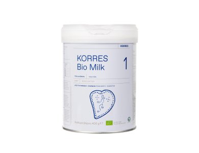 Korres Bio Milk 1, Βιολογικό Αγελαδινό Γάλα για Βρέφη (0-6 μηνών), 400gr