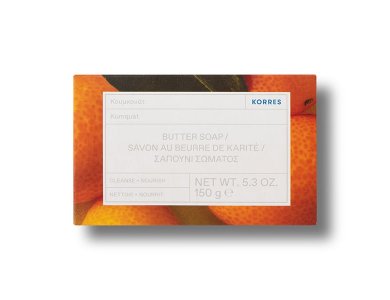Korres Kumquat Butter Soap, Σαπούνι Βουτύρου Σώματος Κουμκουάτ, 150gr