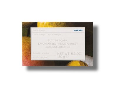 Korres Guava Mango Butter Soap, Σαπούνι Βουτύρου Σώματος Γκουάβα & Μάνγκο, 150gr