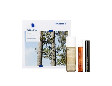 Korres Promo White Pine Beauty Essentials Promo Pack White Pine Ορός Προσώπου για Ώριμες Επιδερμίδες, 30ml, Volcanic Minerals Μάσκαρα, 4ml & Cashmere Kumquat Άρωμα EDT, 10ml