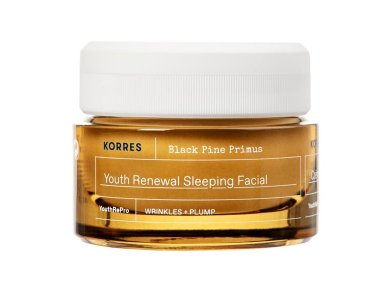 Korres Black Pine Primus Youth Renewal Sleeping Facial, Κρέμα Νεότητας Νύχτας για Λείανση Ρυτίδων & Ελαστικότητα, 40ml
