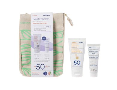 Korres Promo Tinted Sunscreen Face Cream SPF50, 50ml & Δώρο Foaming Cream Cleanser 20ml & Greek Yoghurt Serum 1.5ml & Νεσεσέρ