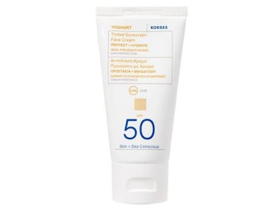 Korres Yoghurt Αντηλιακή Κρέμα Προσώπου με Χρώμα SPF 50, 50ml