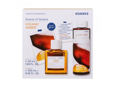 Korres Oceanic Amber Eau de Toilette 50ml & Αφρόλουτρο 250ml, 1σετ