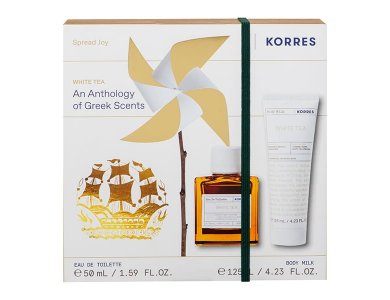 Korres Promo Pack White Tea Άρωμα, 50ml & White Tea Γαλάκτωμα Σώματος, 125ml, 1σετ