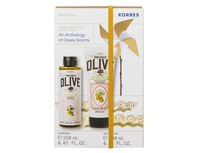 Korres Promo Pure Greek Olive Honey Pear Αφρόλουτρο, 250ml & Pure Greek Olive Honey Pear Κρέμα Σώματος, 200ml, 1σετ