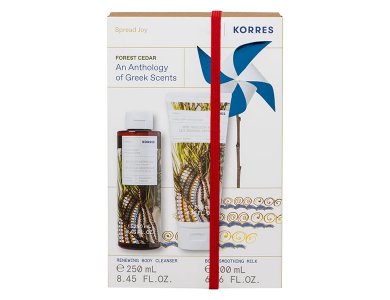 Korres Promo Forest Cedar Renewing Αφρόλουτρο Κέδρος, 250ml & Forest Cedar Ενυδατικό Γαλάκτωμα Σώματος Κέδρος, 200ml, 1σετ