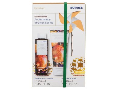 Korres Promo Pomegranate Grove Renewing Αφρόλουτρο, 250ml & Pomegranate Grove Smoothing Ενυδατικό Γαλάκτωμα Σώματος, 200ml, 1σετ