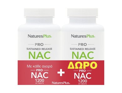 Natures Plus Promo Pro NAC 1200, 60+60softgels