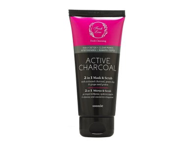 Fresh Line Active Charcoal, 2σε1 Μάσκα & Scrub Προσώπου, 100ml