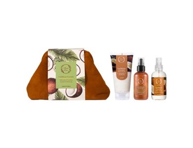 Fresh Line Caribbean Coconut Σετ Περιποίησης Αφρόλουτρο & Scrub, 150ml, Λάδι Σώματος για Λάμψη, 150ml & Αρωματικό Νερό Σώματος, 150ml, 1σετ
