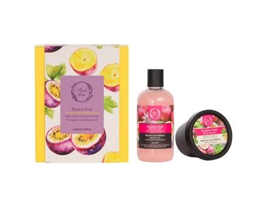 Fresh Line Passion Fruit, Σετ Περιποίησης Σώματος Τροπικό Αφρόλουτρο, 300ml & Βούτυρο Σώματος, 150ml, 1σετ