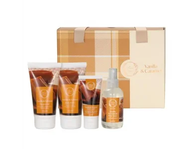 Fresh Line X-Mas Promo Vanilla & Caramel, Σετ Περιποίησης Σώματος, 4 τμχ