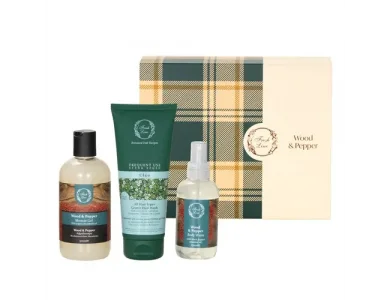 Fresh Line X-Mas Promo Wood & Pepper, Σετ Περιποίησης Σώματος, 3 τμχ