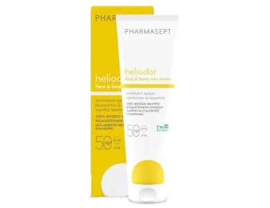 Pharmasept Heliodor Face & Body Sun Cream, Αντηλιακή Kρέμα για Πρόσωπο & Σώμα Spf50, 150ml