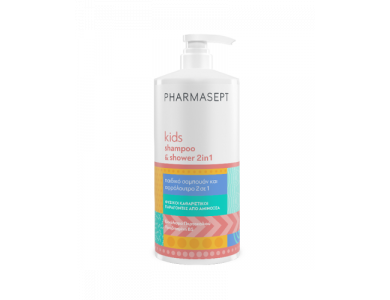 Pharmasept Kids Shampoo & Shower 2 in 1 Απαλό Παιδικό Σαμπουάν & Αφρόλουτρο, 1L