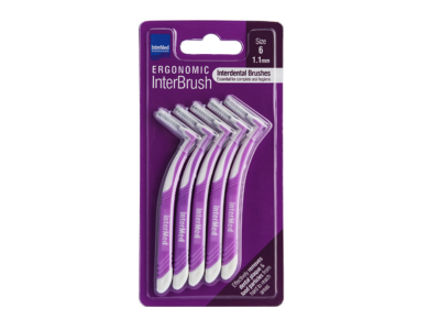 Intermed Ergonomic Interbrush Μεσοδόντια Βουρτσάκια Μωβ Size 6 - 1.1mm, 5τμχ