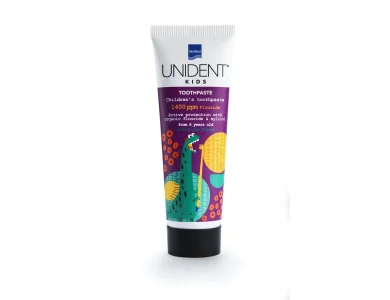 Intermed Unident Kids Toothpaste 1400ppm Fluoride με Γεύση Τσιχλόφουσκα 6+ Ετών, 50ml