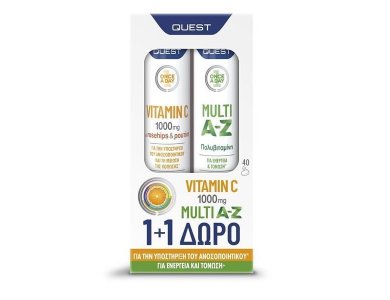 Quest Promo Once a Day Multi A-Z, 20eff.tabs & Δώρο Once a Day Vitamin C With Rutin & Rosehips, 20eff.tabs, 1σετ