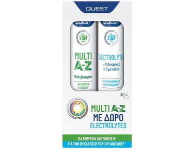Quest Promo Once a Day Multi A-Z 20eff.tabs & Δώρο Once a Day Electrolytes 20eff.tabs, 1σετ