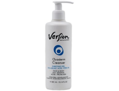 Version Azaderm Cleanser Gel Καθαρισμού Προσώπου & Σώματος, 300ml