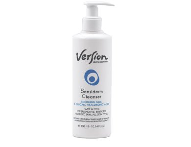 Version Sensiderm Cleanser Soothing Milk Face & Eyes, Καθαριστικό Γαλάκτωμα για Πρόσωπο & Μάτια, 300ml